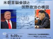 シンポジウム「米朝首脳会談と国際政治の構図」（上智大学国際関係研究所主催）