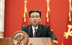 10月10日の朝鮮労働党創立76周年記念講演会で自力更生を訴えた金正恩総書記