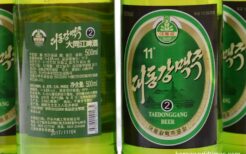 中国で販売される大同江ビール