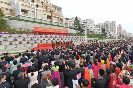 小さいが右奥に控える一番手前の紺色の服装の女性か