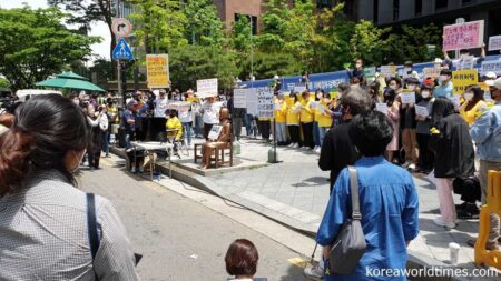 慰安婦少女像前での水曜集会（第1440回2020年5月20日）